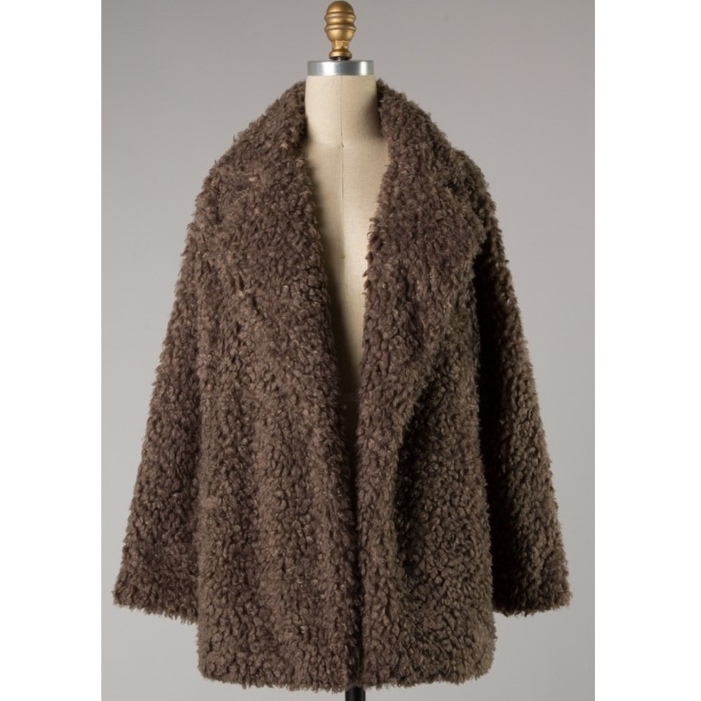 She + Sky Brown Sherpa Jacket